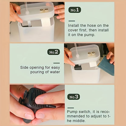 1.5l Cat Drinking Fountain Automatic Circulating Water Dispenser For Cats & Dogs (water Pump Color Random), Pet Supplies