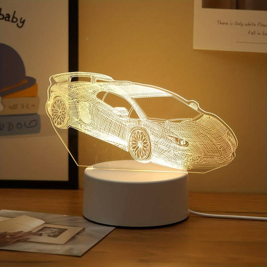 1pc USB Power 3D Night Light ,LED Illusion Table Lamp
