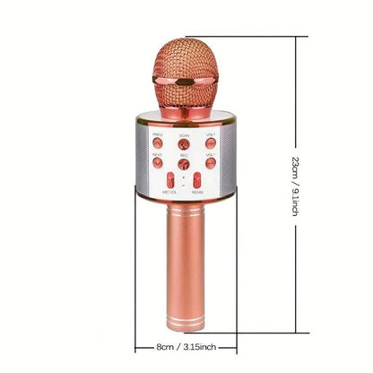 Children's Singing Microphone, Adult Wireless Karaoke Microphone, Portable Handheld Karaoke Machine,