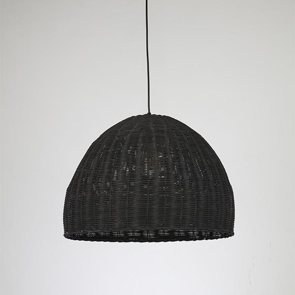 LIGHT FIXTURES HANGING SIMPLE E27 MAX 60W D500*350 RATTAN BLACK