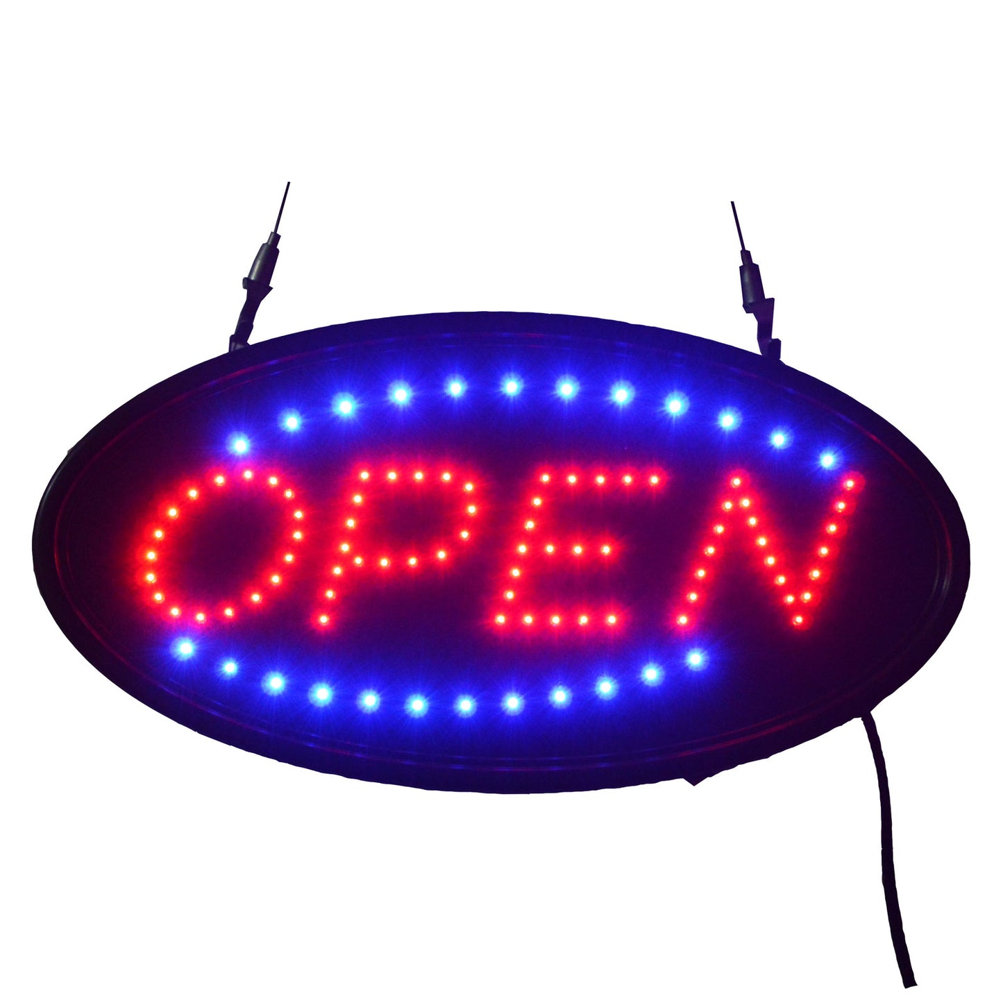 OPEN LED Marking Sign Light with AC 230V Socket L47.5xW24.5xH2.5cm