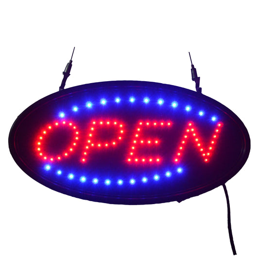 OPEN LED Marking Sign Light with AC 230V Socket L47.5xW24.5xH2.5cm