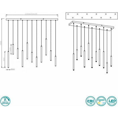 LED Pendant Lamp 11x2.5W COVENTRY Metal