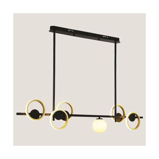 Pendant Linear LED 33W+1Xg9 3000Κ 120X30X30 Gold/Black