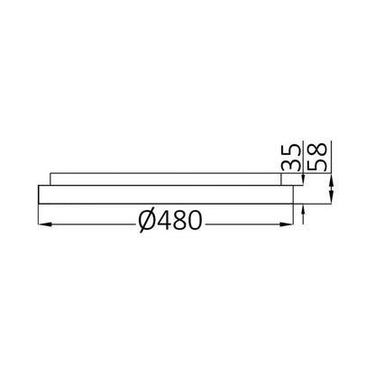 Braytron Πλαφονιέρα Blade LED 36W CCT 48cm Χρυσό