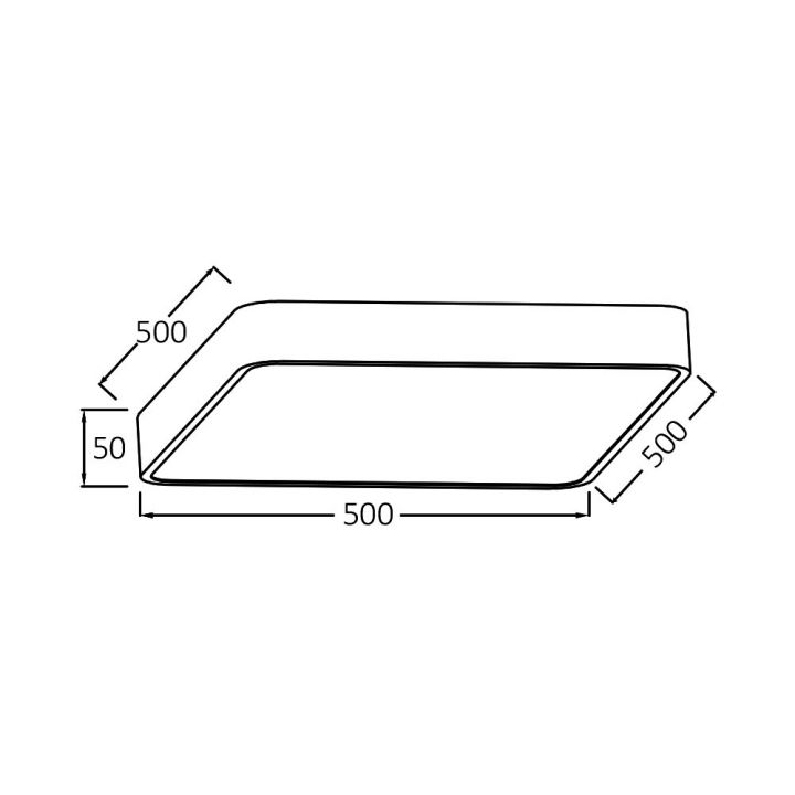 Braytron Πλαφονιέρα LED Blade 45W CCT IP20 50x50x5cm Ξύλο Με Control