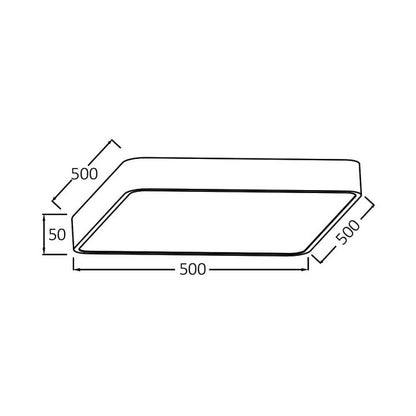 Braytron Πλαφονιέρα LED Blade 45W CCT IP20 50x50x5cm Ξύλο Με Control