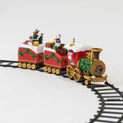 TRAIN WITH RAILS, WITH MUSIC AND MOVEMENT, 2 LED, BATTERY OPERATED, TRAIN 50CM, RAILS Φ115CM