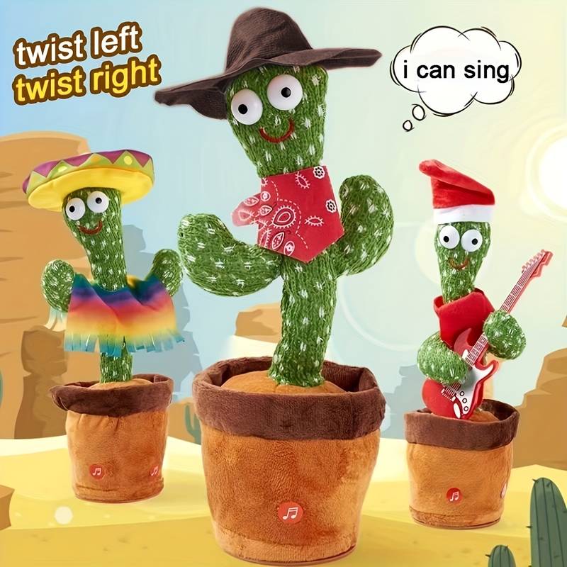Dancing Cactus Can Twist Dancing Cactus Can Learn Tongue, Talk And Sing Plush Toy