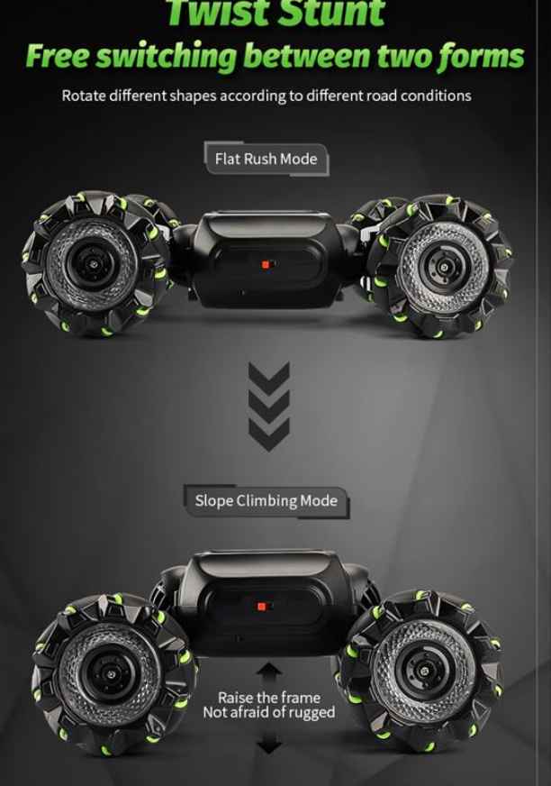 Dual Remote Control Climbing Stunt Car