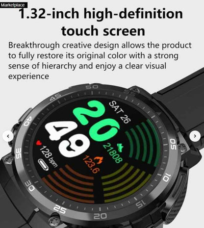 Men Water Resistant Round Smart Watch