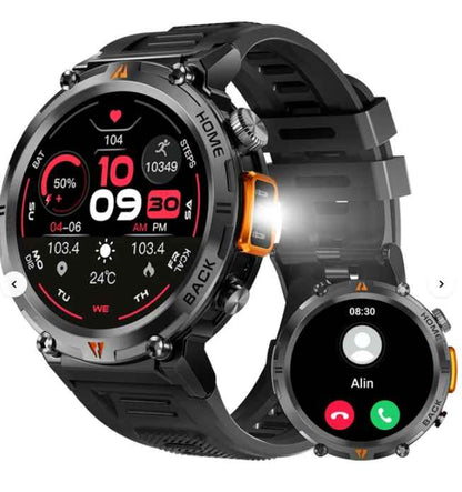 Pc Orange Light Smart Watch for Men 1.45'