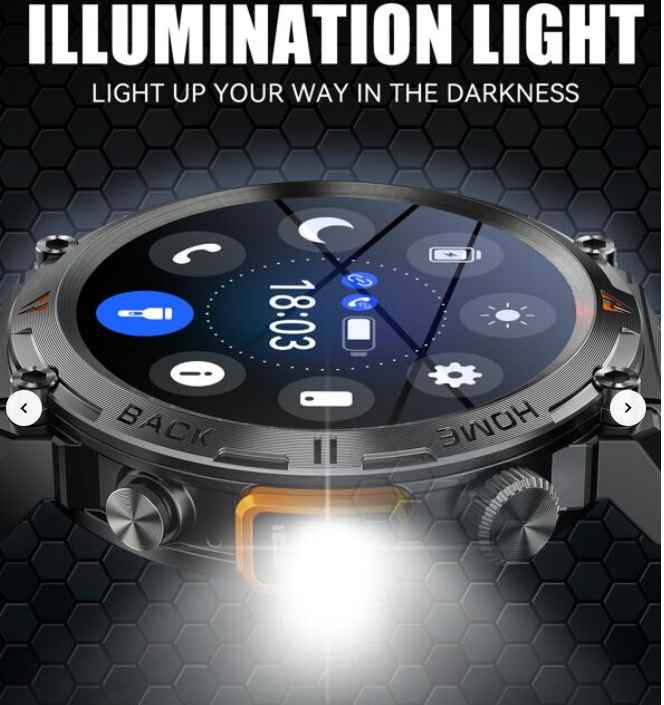 Pc Orange Light Smart Watch for Men 1.45'