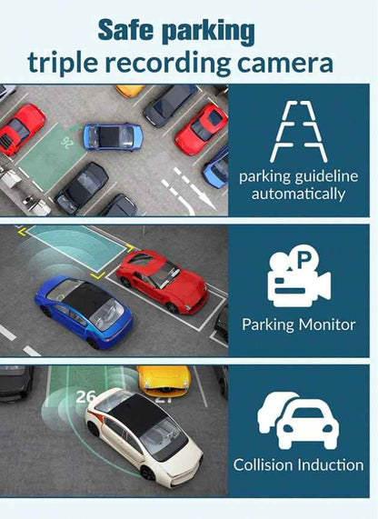 Lens 1080P Car Dashcam 2 Inch Mini Car Black Box G-Sensor Video Recording With 32G Memory Card