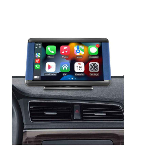 Universal Wireless Apple CP Android Auto Portable GPS Navigation, 7 Inch Full HD 1080P IPS Touch Screen, Car Radio FM USB AUX TYPE-C, Car MP5 Player Audio Receiver with Car rear view Backup reverse Camera