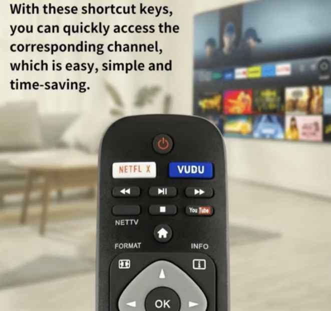 Newest Universal Philips TV Remote Control NH500UP For Philips LCD LED 4K UHD Smart TVs