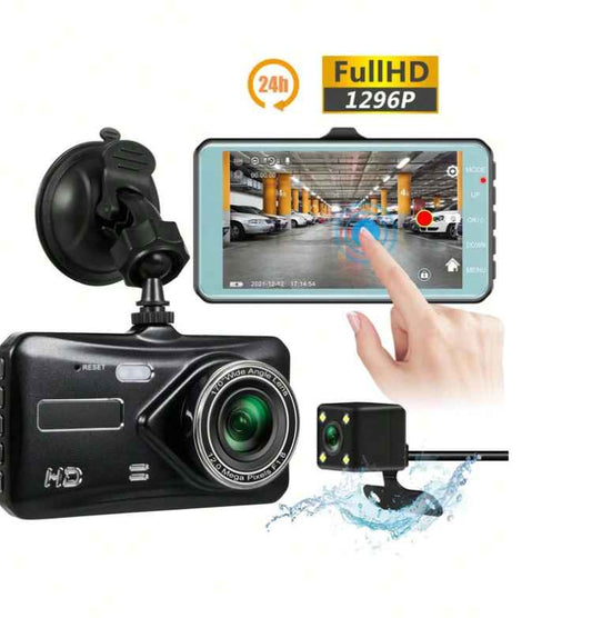 4 Inch 2.5D IPS Screen 1296P Dash Cam In Car DVR Camera Video Recorder