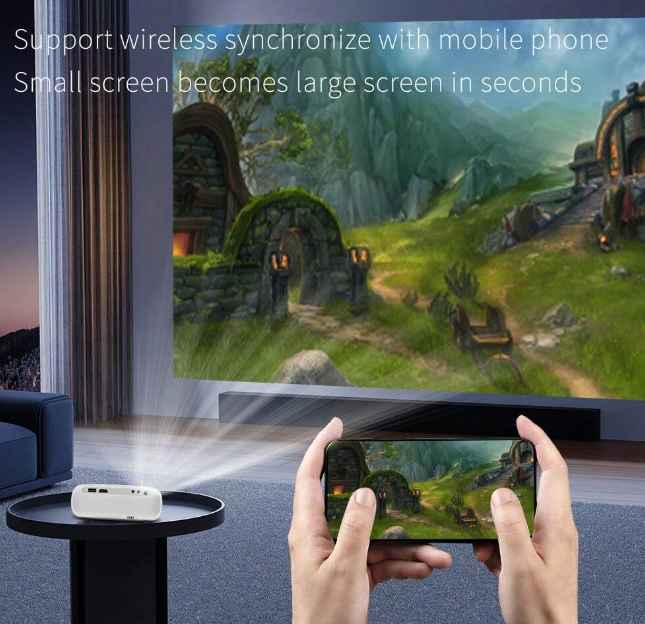 Mini Projector With WiFi And BT Mini 1080P Home Theater Movie Projector Portable Outdoor