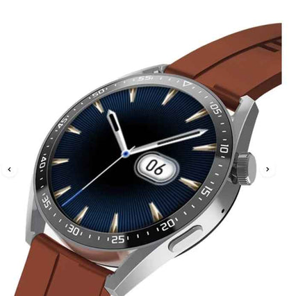 Brown Silicone Strap Tft1.28 Smart Watch