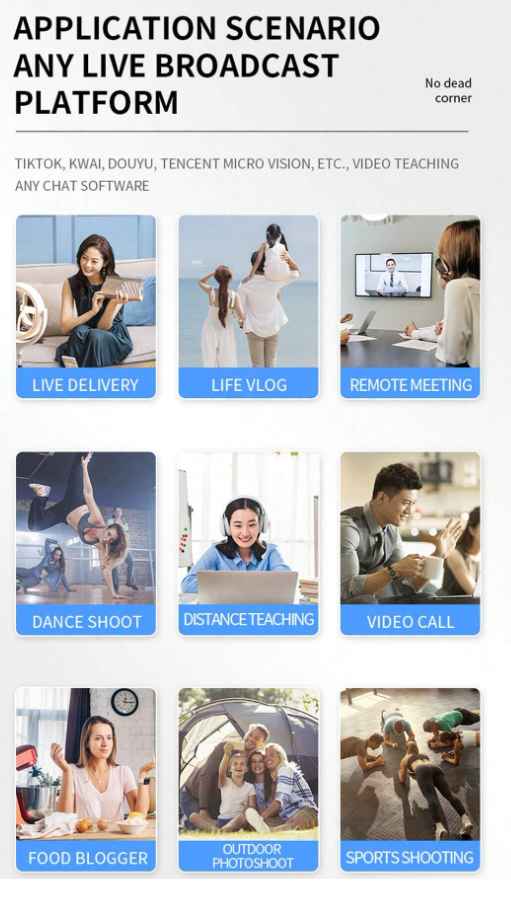 AI Gesture Recognition & Tracking Desktop Tripod
