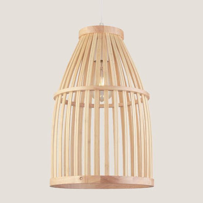 LIGHT FIXTURES HANGING SIMPLE E27 Φ290X445 WOOD