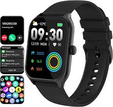 Smart Watch, 1.96-Inch HD Touch Screen Smartwatch with Text and Call, Heart Rate, Blood Oxygen, and Activity Trackers - Compatible with iPhone and Android, IP68 Waterproof,n