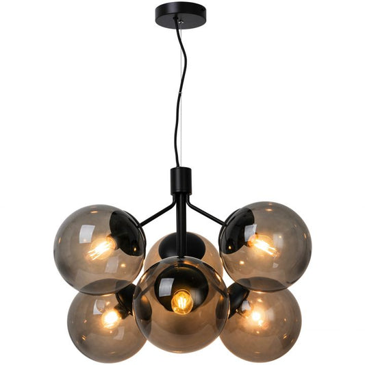 Nordlux Pendant Multilight Ivona LED 6xE27 Metal/Glass Black