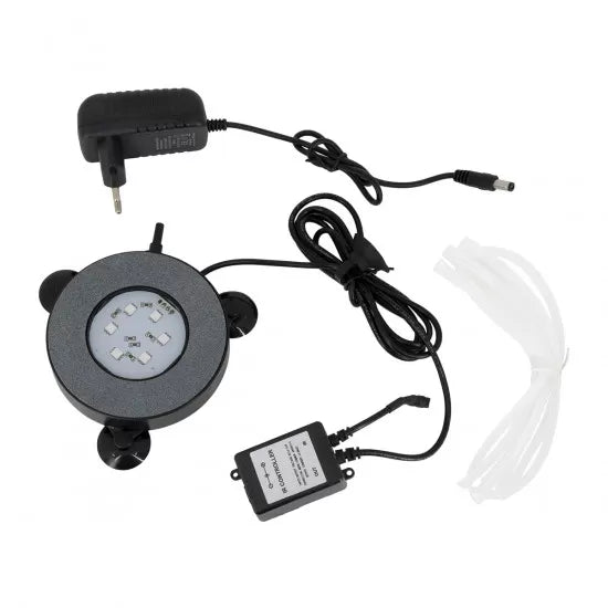 Aquarium Light & Oxygenator / Bubble Mechanism Φ10cm LED 9W 180° AC 230V Waterproof IP68 with IR Wireless Controller Colorful RGB