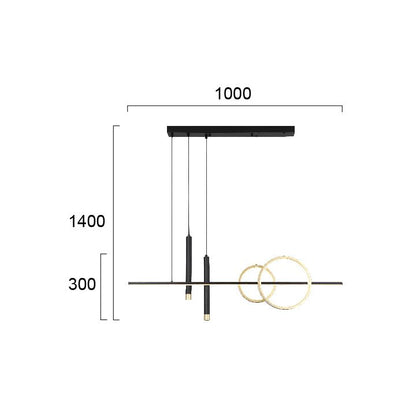 Multilight Pendant LED 22.4W Combo Metallic Black/Gold