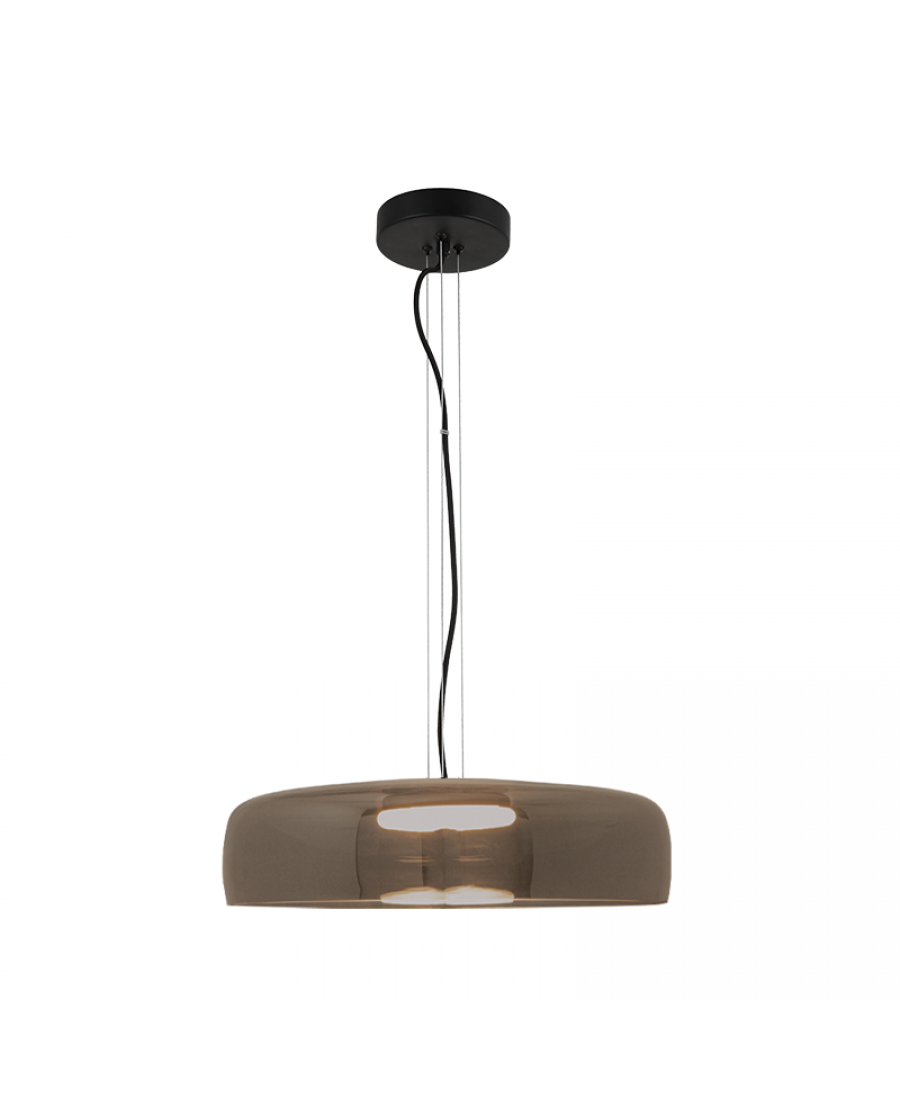 PENDANT LED LIGHT 15W 3000K METAL-GLASS BLACK