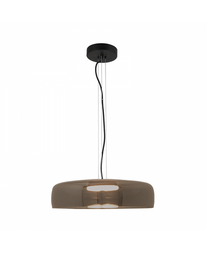 PENDANT LED LIGHT 15W 3000K METAL-GLASS BLACK