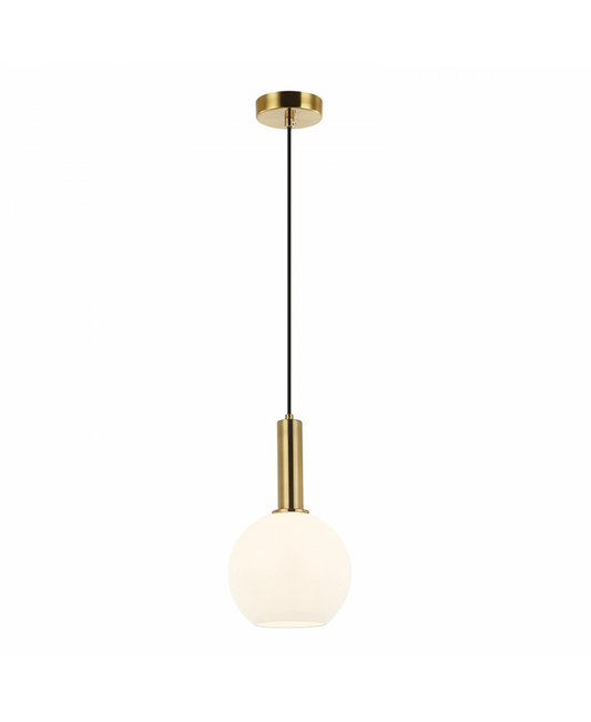 PENDANT LIGHT 1XE27 MAX 40W OPAL- GOLD MATT