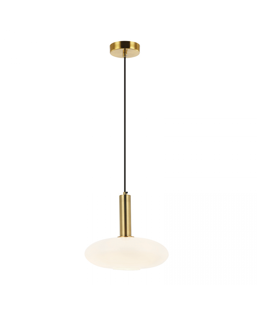 PENDANT LIGHT 1XE27 MAX 40W OPAL- GOLD MATT