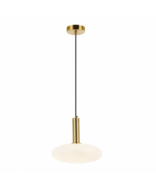 PENDANT LIGHT 1XE27 MAX 40W OPAL- GOLD MATT