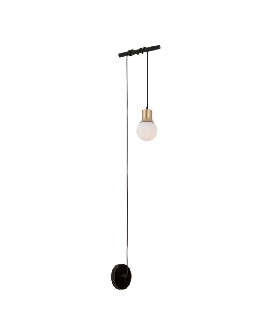 WALL LAMP 1XG9 BLACK-GOLD