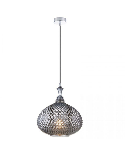 PENDANT LIGHT 1XE27 GLASS SMOKE GRAY