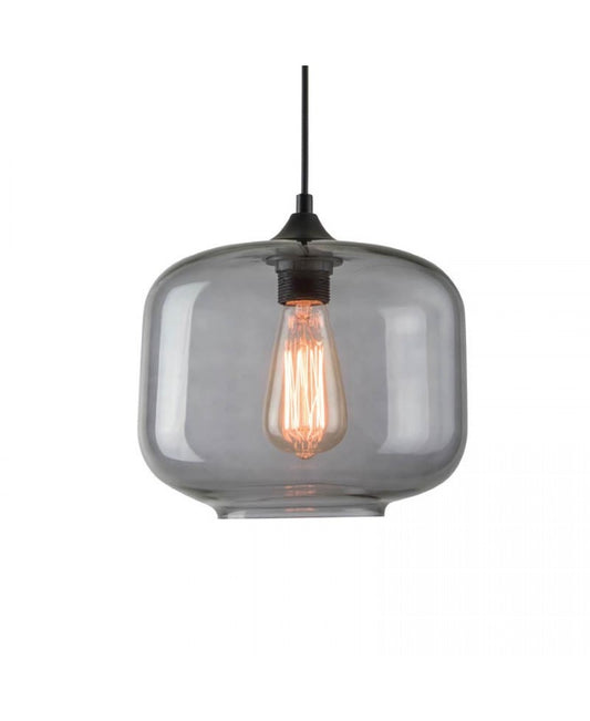 PENDANT LAMP 1XE27 GLASS SMOKED GREY