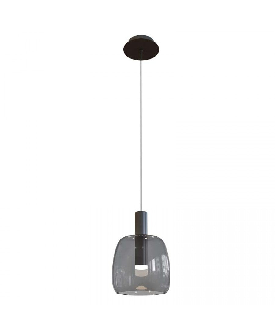 PENDANT LIGHT GLASS 7W SMOKE GRAY