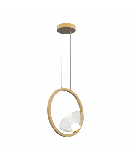 PENDANT LED LIGHT 7W 3000K ALUMINIUM-GLASS GOLD