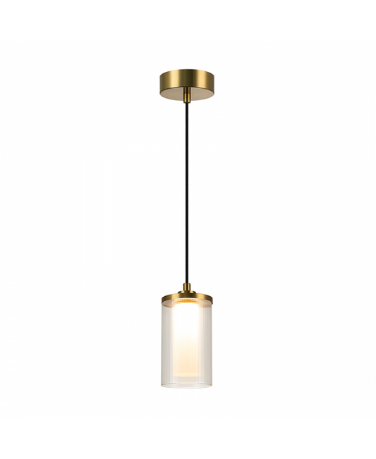 PENDANT LED LIGHT 9W 3000K METAL-GLASS GOLD