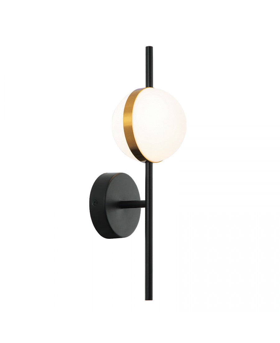 SCONCE 8W ALUMINIUM-METAL-ACRYLIC BLACK&GOLD