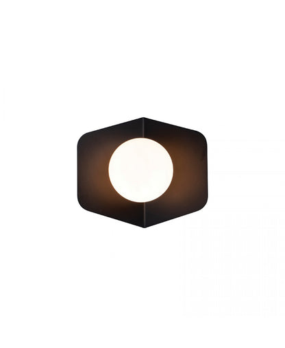 WALL LIGHT WITH OPAL GLASS 1xG9 MAX 7W BLACK MAT