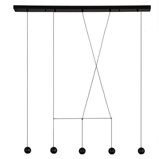 Five-Light Ceiling Light Led Rail Black 1909