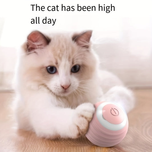 Electric Automatic Cat Toys, Smart Ball Toys For Cat Small Dogs Funny Auto Rolling Ball Self-moving Kitten Games Supplies